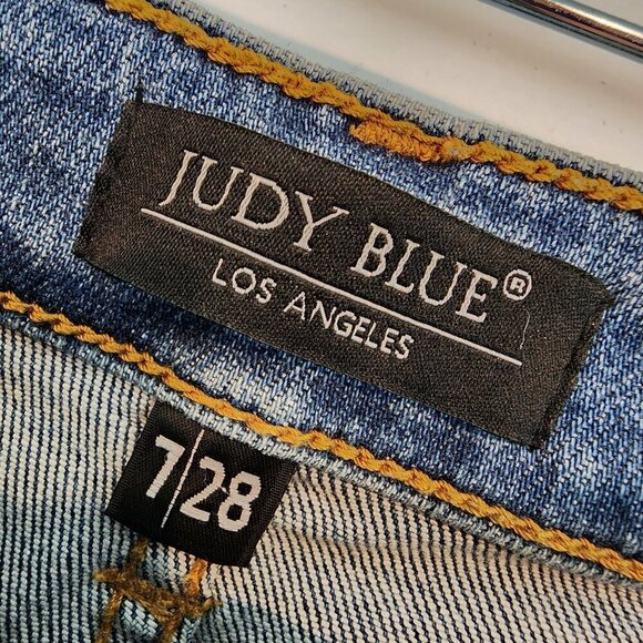 Judy Blue Multi Color Plaint Splash Destroyed Denim Boyfriend Fit Jeans sz 28 - Picture 7 of 12